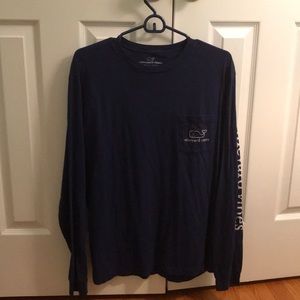 Navy blue vineyard vines long sleeve